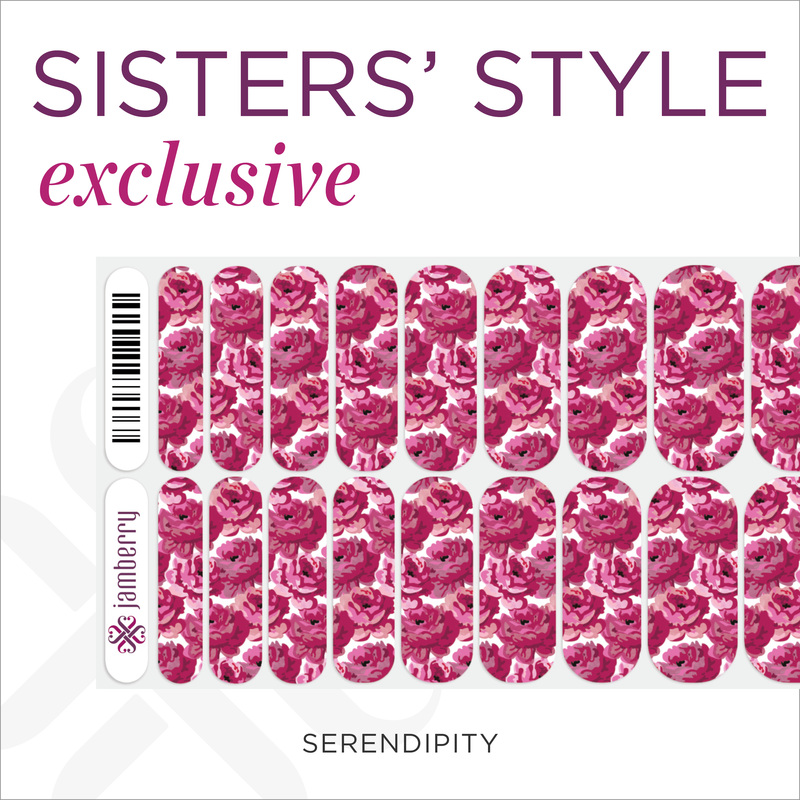 February 2015 Sisters' Style Exclusive Jamberry Nail Wrap - Serendipity