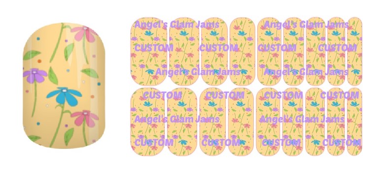 Spring Flowers Jamberry Nail Wraps by Angel's Glam Jams