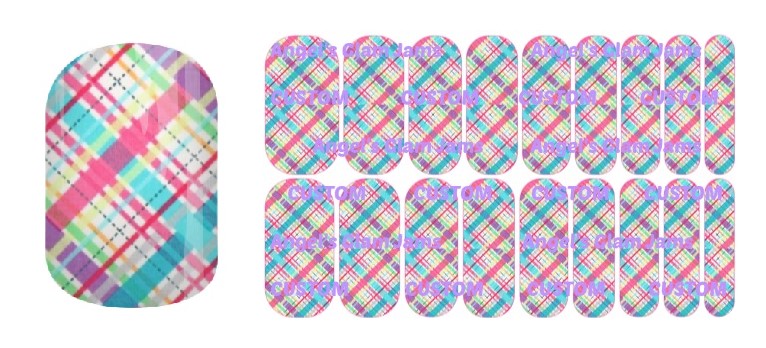 Spring Plaid Jamberry Nail Wraps by Angel's Glam Jams