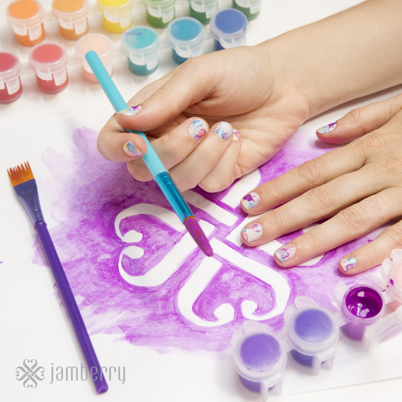 Jamberry July 2015 Sisters' Style Exclusive SWEET SPLASH Nail Wraps