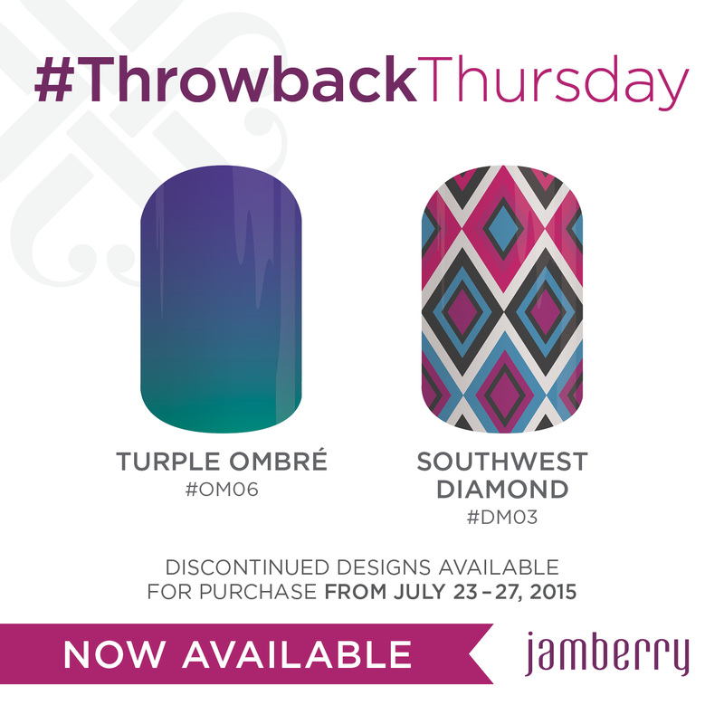#throwbackthursday Turple Ombre & Southwest Diamond Jamberry Nail Wraps