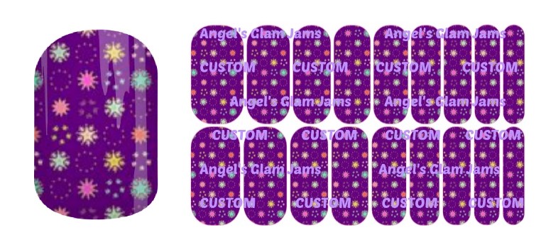 Purple Snowflakes Jamberry Nail Wraps by Angel's Glam Jams