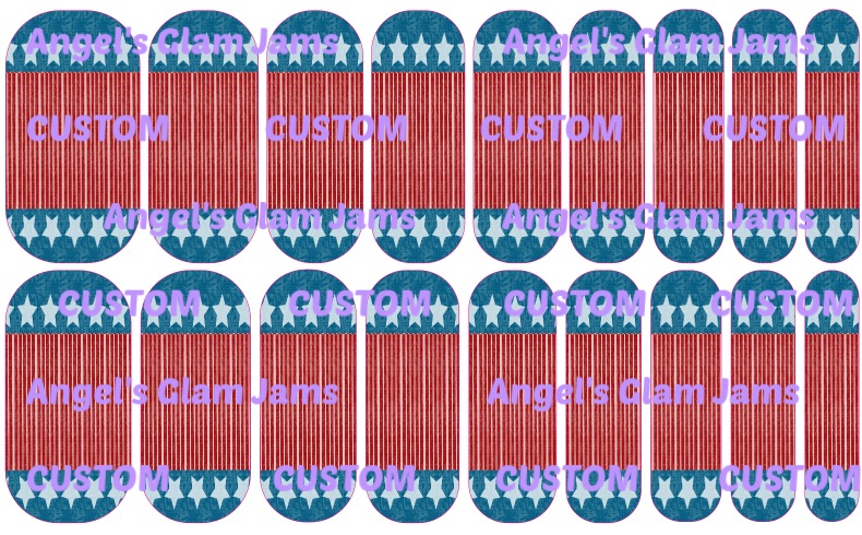 American Pride Rustic Nail Wraps - Angel's Glam Jams Exclusive Nail Wrap Designs