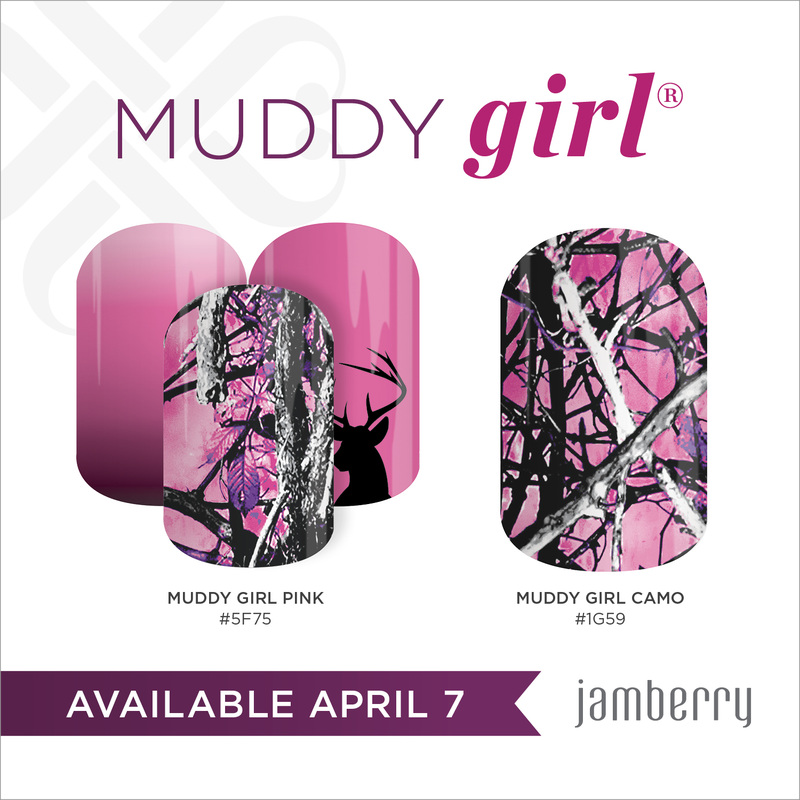 Jamberry Muddy Girl Pink & Muddy Girl Camo