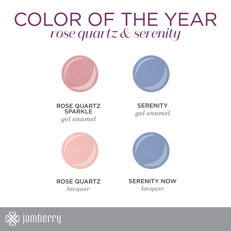 Jamberry Color of the Year Rose Quartz and Serenity Gel Enamel