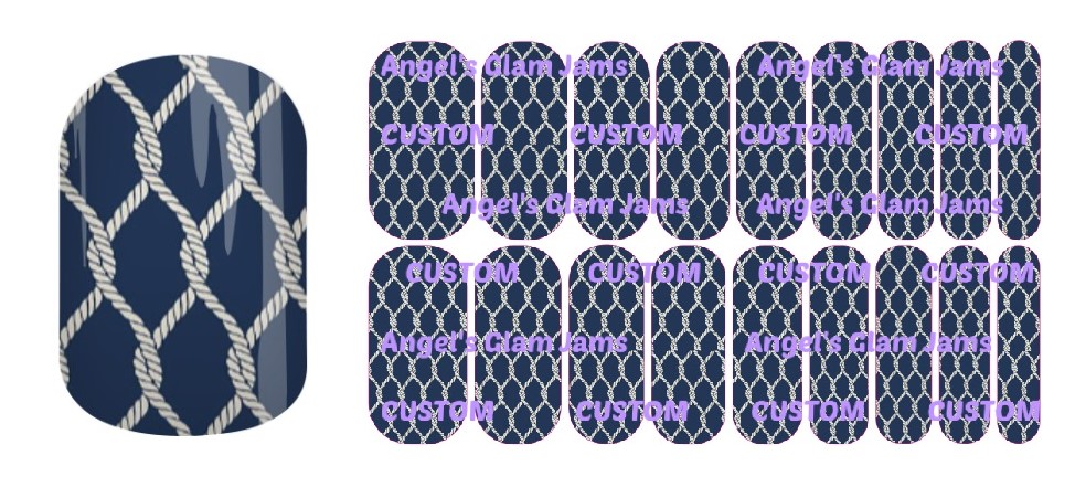 Nautical Ropes Jamberry Nail Wraps by Angel's Glam Jams