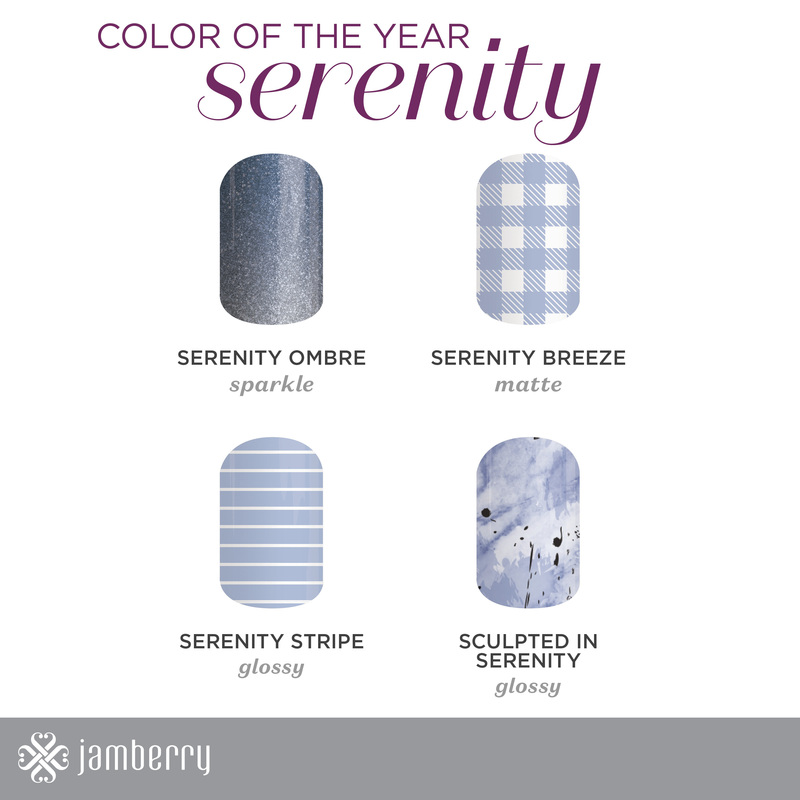 2016 Color of the Year - Serenity Jamberry Nail Wraps