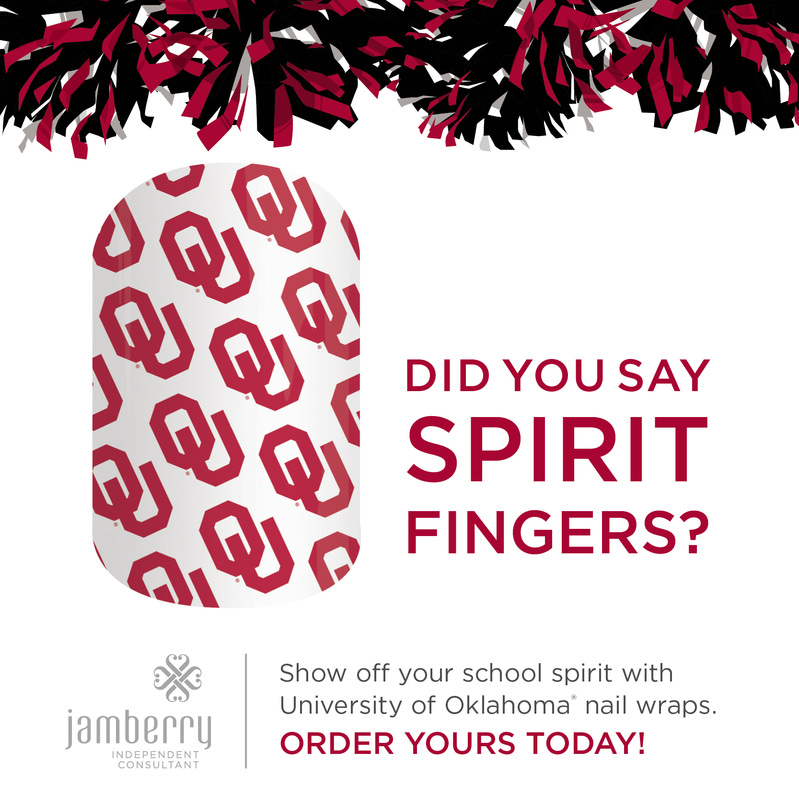 University of Oklahoma Jamberry Nail Wraps