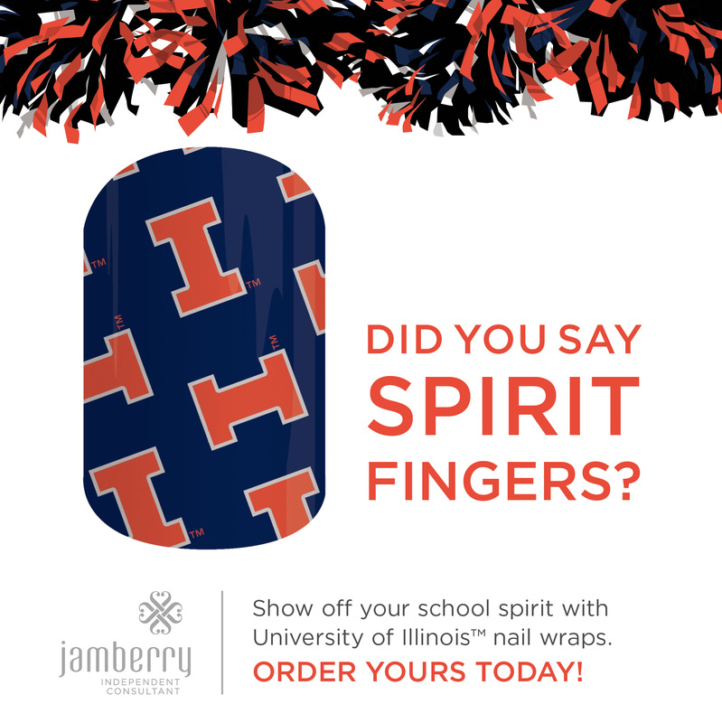 University of Illinois Jamberry Nail Wraps