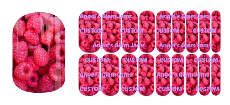 Raspberry Razzle Jamberry Nail Wraps by Angel's Glam Jams