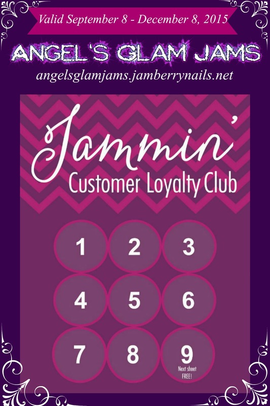 Angel's Glam Jams Customer Loyalty Card