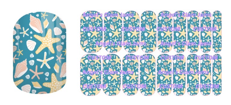 Seashell Soiree Jamberry Nail Wraps by Angel's Glam Jams
