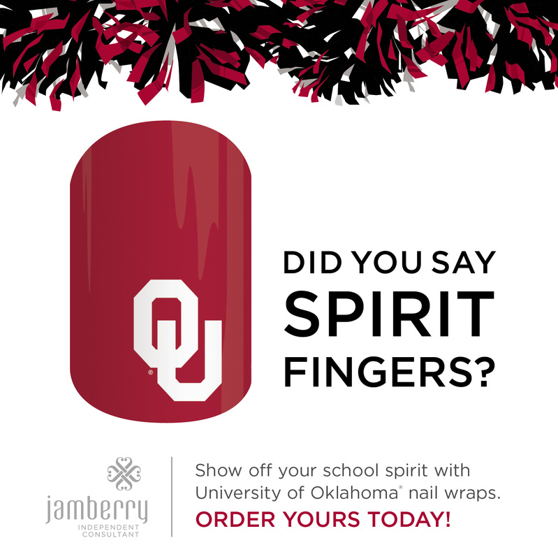 University of Oklahoma Jamberry Nail Wraps