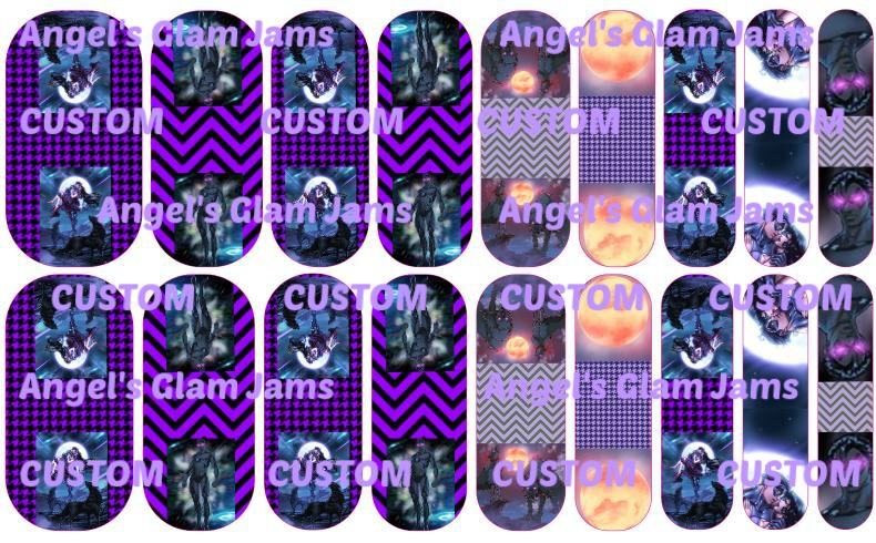 Orion's Belt Triology Custom Nail Wraps by Angel's Glam Jams