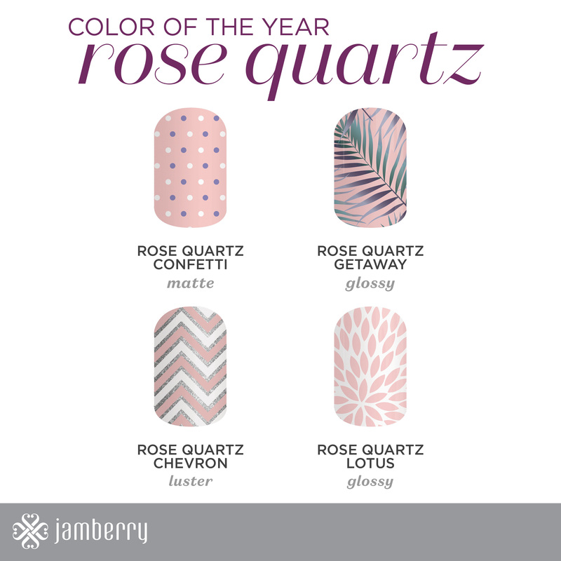 2016 Color of the Year - Rose Quartz Jamberry Nail Wraps
