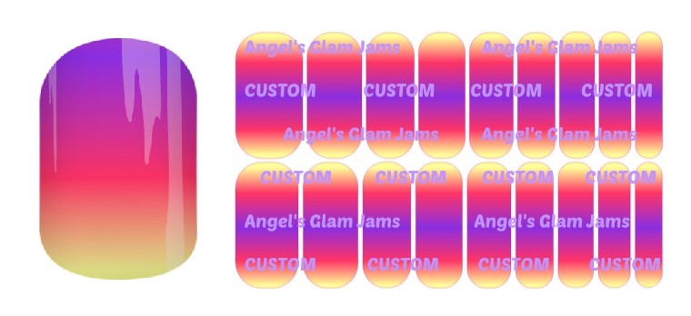 Sunset Ombre Jamberry Nail Wraps by Angel's Glam Jams