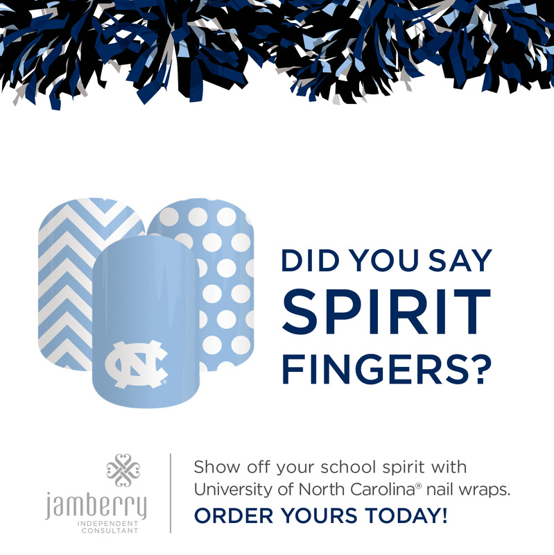 University of North Carolina Jamberry Nail Wraps