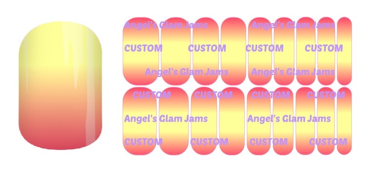 Sunrise Ombre Jamberry Nail Wraps by Angel's Glam Jams