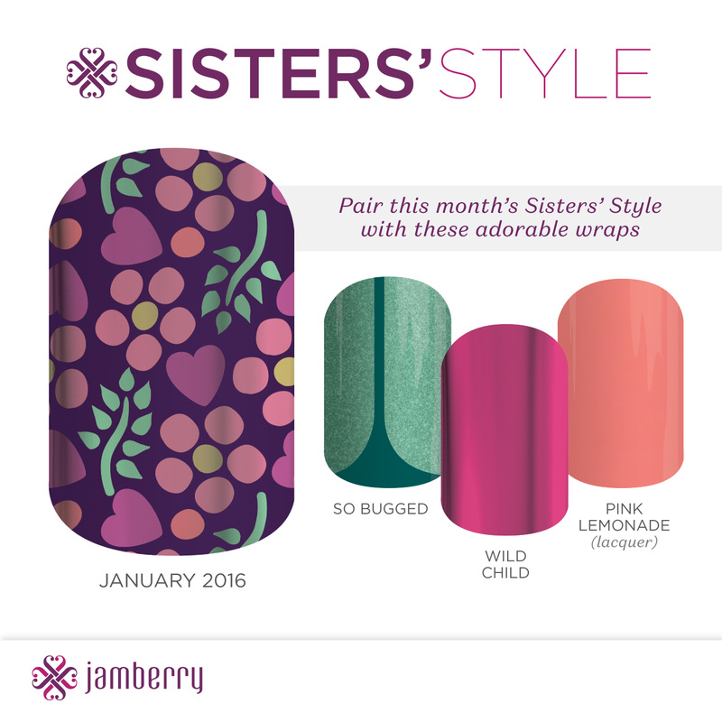 Blossoming Love Jamberry Nail Wraps - January 2016 Sisters' Style Exclusive
