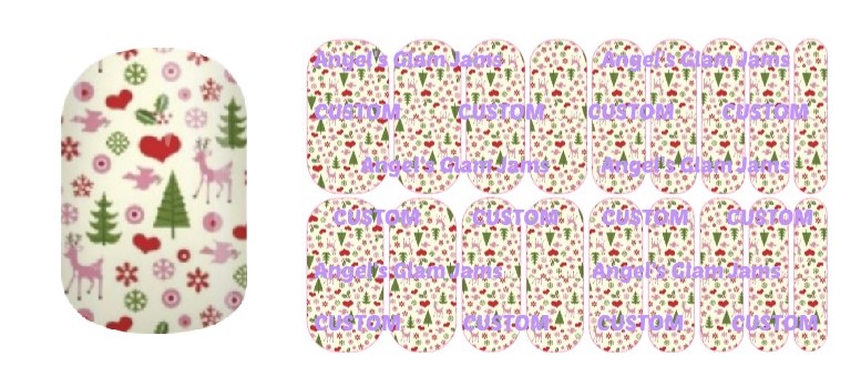 Reindeer Forest Jamberry Nail Wraps by Angel's Glam Jams