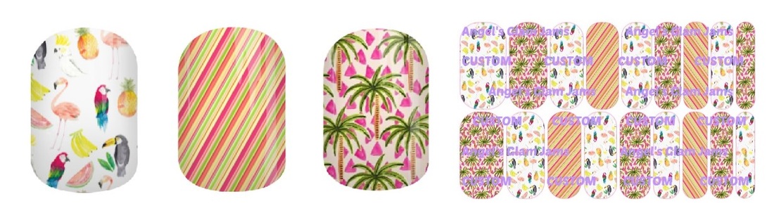 Paradise Pretty Jamberry Nail Wraps by Angel's Glam Jams