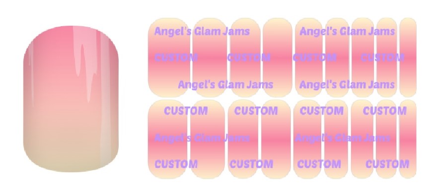 Pink Sherbet Cream Ombre Jamberry Nail Wraps by Angel's Glam Jams
