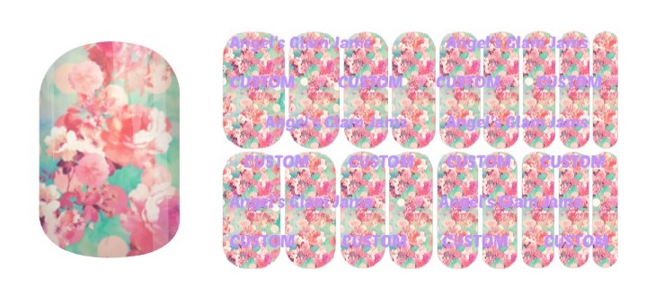 Polka-Dot Blossoms Jamberry Nail Wraps by Angel's Glam Jams