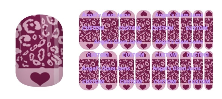 Sassy Purple Jamberry Nail Wraps by Angel's Glam Jams