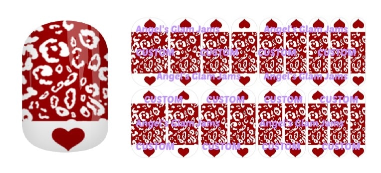 Sassy Ruby Red Jamberry Nail Wraps by Angel's Glam Jams