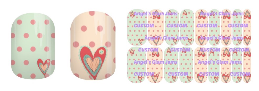 Scrapbook My Heart Jamberry Nail Wraps by Angel's Glam Jams