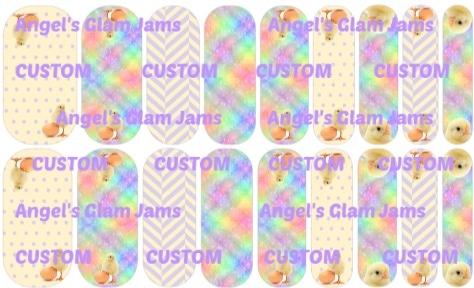 Spring Chick Jamberry Nail Wraps by Angel's Glam Jams