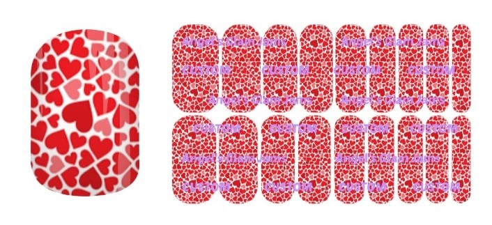 Sweet Valentine Hearts Jamberry Nail Wraps by Angel's Glam Jams