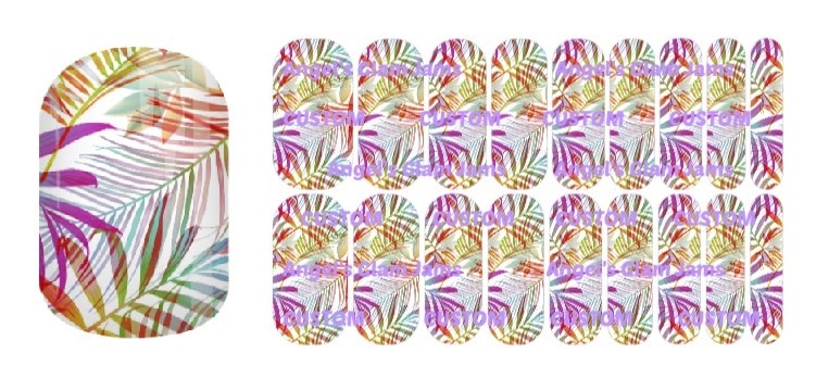Tropical Leaves Jamberry Nail Wraps by Angel's Glam Jams