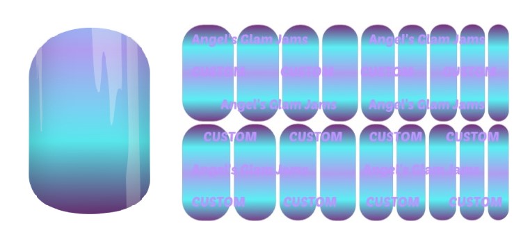 Winter Ombre Jamberry Nail Wraps by Angel's Glam Jams