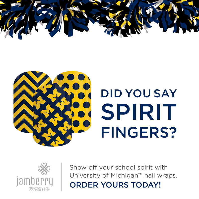 University of Michigan Jamberry Nail Wraps