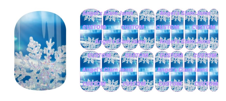 Sparkling Snowflakes Jamberry Nail Wraps by Angel's Glam Jams