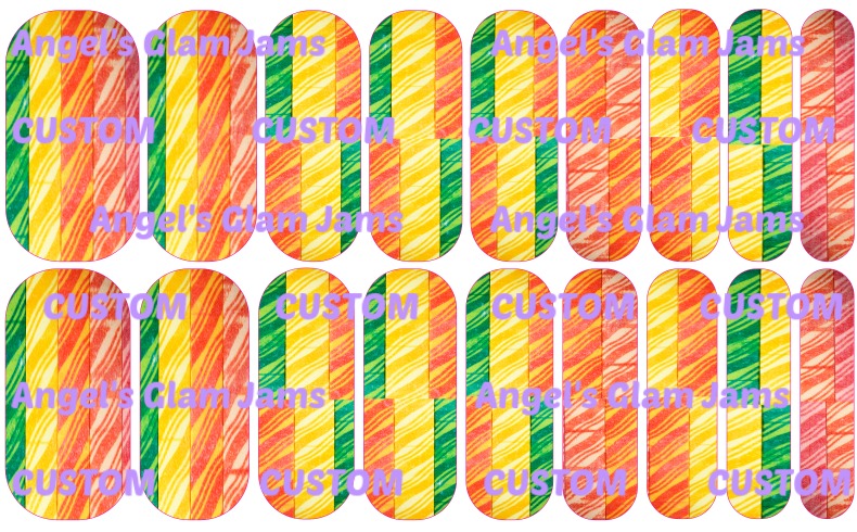 Fun Stripes Nail Wraps - Exclusive Nail Wraps by Angel's Glam Jams