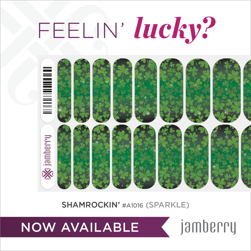 St. Patrick's Day - Shamrockin' Jamberry Nail Wraps