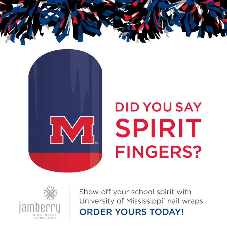University of Mississippi Jamberry Nail Wraps