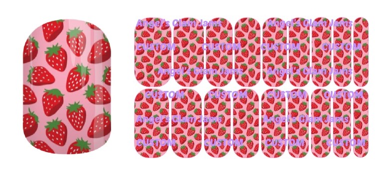Sweet Strawberries Jamberry Nail Wraps by Angel's Glam Jams
