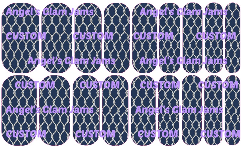Nautical Ropes Nail Wraps Exclusive Nail Wraps Designs by Angel's Glam Jams