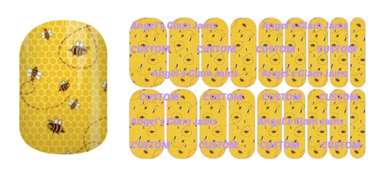 Oh Bee Hive Jamberry Nail Wraps by Angel's Glam Jams