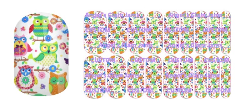 Owl Soiree Jamberry Nail Wraps by Angel's Glam Jams