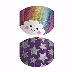 Rainbow Cutie - Full Sheet - Juniors Kids Size - Sparkle Cute Cloud & Rainbow Jamberry Nail Wraps