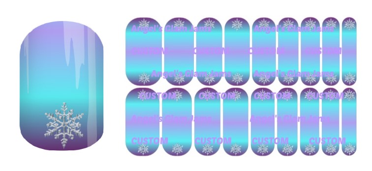 Snowflake Ombre Jamberry Nail Wraps by Angel's Glam Jams
